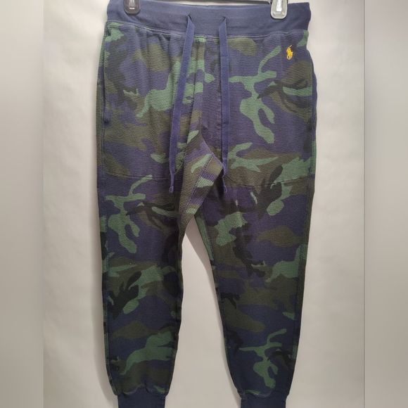 Polo Ralph Lauren Other - Polo Ralph Lauren - Blue Green Camo Waffle Knit Pajama Pants - Men's Size Medium